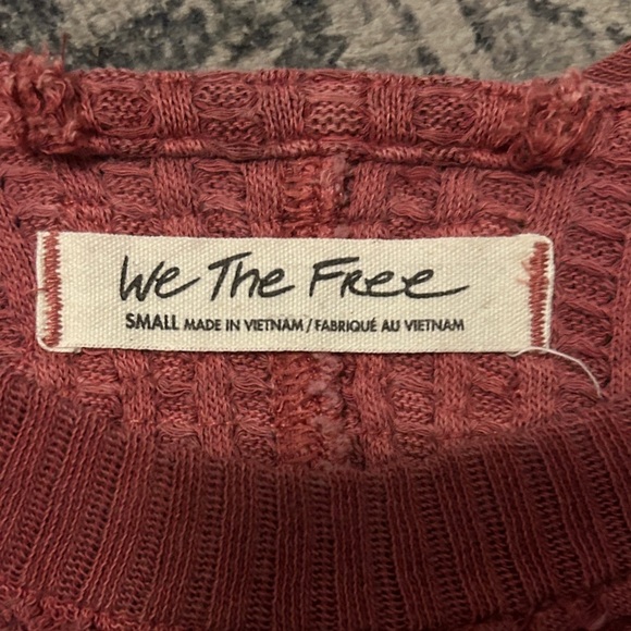 We the Free magic V-Neck Ribbed thermal - Dusty Rose - Picture 3 of 6